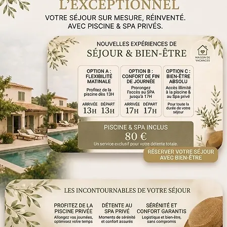 Romantique Lmf Interieur Piscine Prives Jardin Et Lit King Size * Rousson (Gard)
