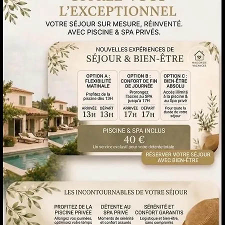 Romantique Lmf Interieur Piscine Prives Jardin Et Lit King Size * Rousson (Gard)